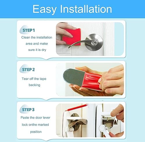 Easy install no drill door handle lock for toddlers