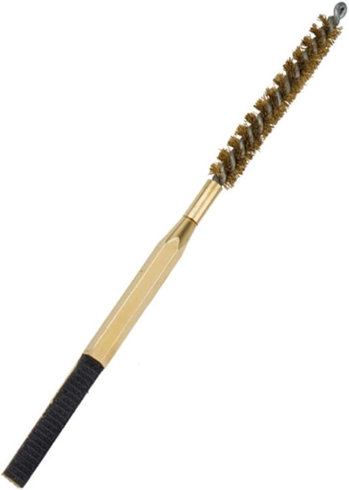 Dr. Slick Dubbing Comb And Brush front view premium gold brass dual-ended fly tying tool.
