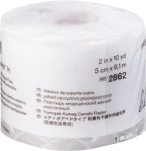 White 3M Medipore surgical tape roll for sensitive skin care