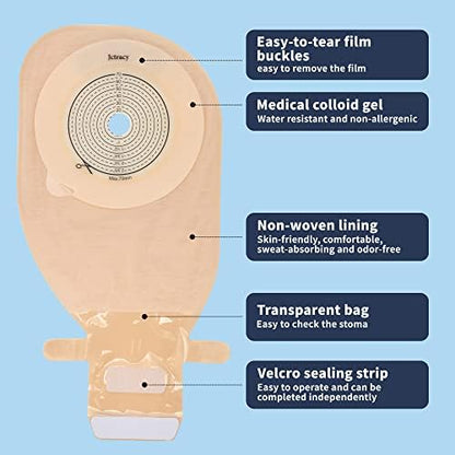 Authentic USA imported Jctracy ostomy supplies kit with twenty replacement pouches.