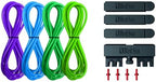 Red Sea aquarium dosing tubing set laid out with color variants