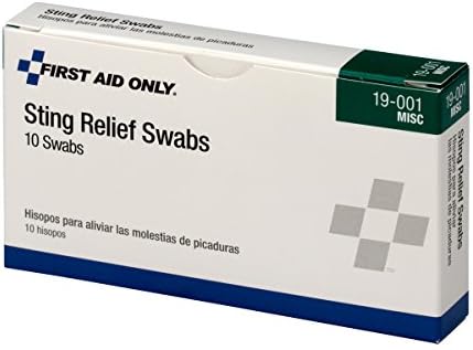 First Aid Only 10 count box of anesthetic and antiseptic swabs