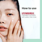Side profile of vegan fragrance-free facial cleanser bottle