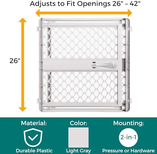 Close up view of the locking handle mechanism on the MYPET dog barrier.