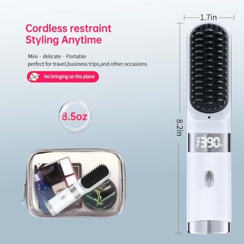 WPHIIHC hair straightener brush inside travel bag