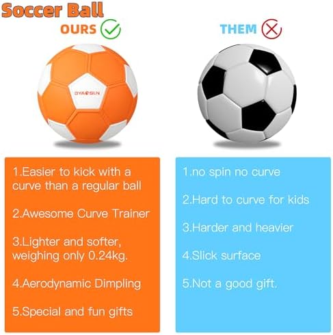 BYAOSUN kids trick shot soccer ball display on grass surface