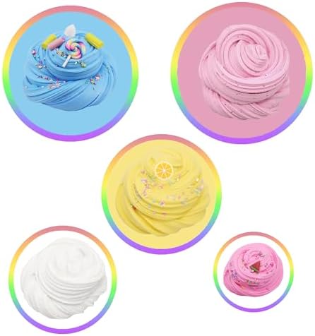 All seven sixty milliliter jars of ZONEWAY butter slime arranged by color variance.