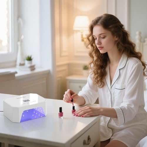 Lavinda gel nail lamp showing timer settings