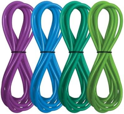 Air-resistant TPE tubing rolls in purple blue green and lime