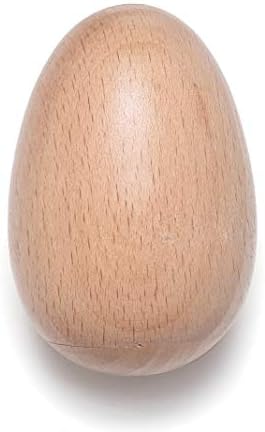 MGTECH natural finish wooden maracas showing close up details of smooth wood texture