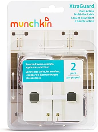 Munchkin appliance safety lock dual button mechanism close up