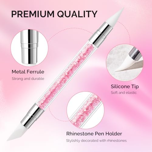 Close up of dual tipped silicone nail sculpting tools