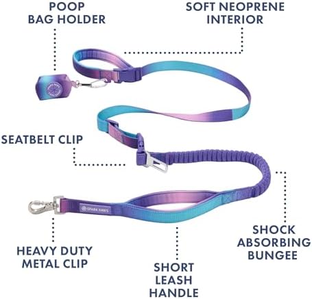 Spark Paws multipurpose pet lead set with matching poop bag holder accessory