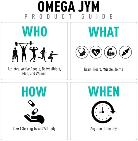 Omega JYM Fish Oil 2800mg high potency omega 3 capsules dietary supplement facts label showing full EPA DHA DPA breakdown.