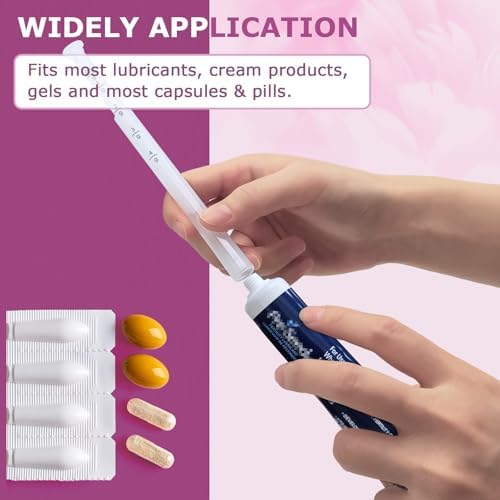 Disposable cream applicators compatible with threaded tubes and gels.