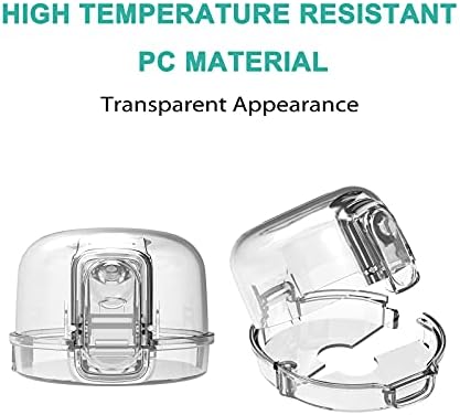 Side profile of transparent heat-resistant stove knob safety cover