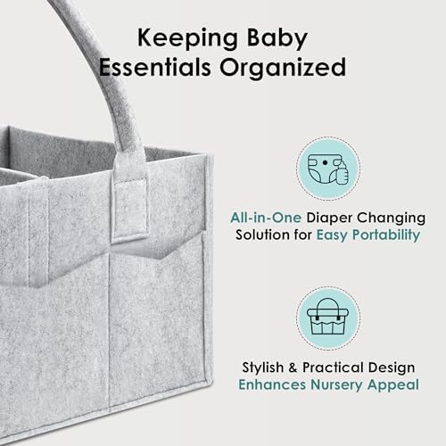 Close-up of durable felt material and sturdy handles on Hiphop Panda caddy