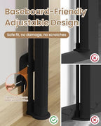 BBsecure mesh pet gate completely rolled up and retracted against the wall out of sight.
