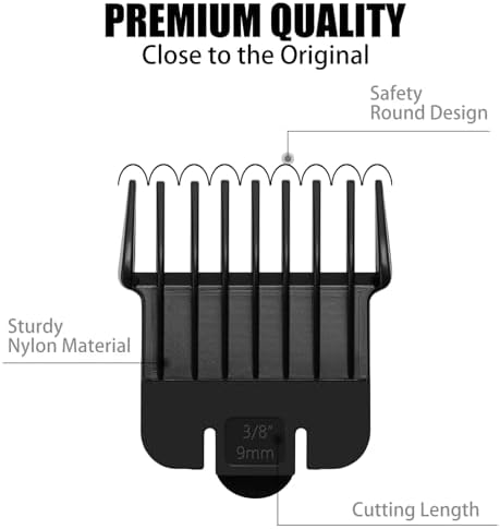 Wusuker professional grooming attachments displayed out of the packaging to show durable polycarbonate material construction.