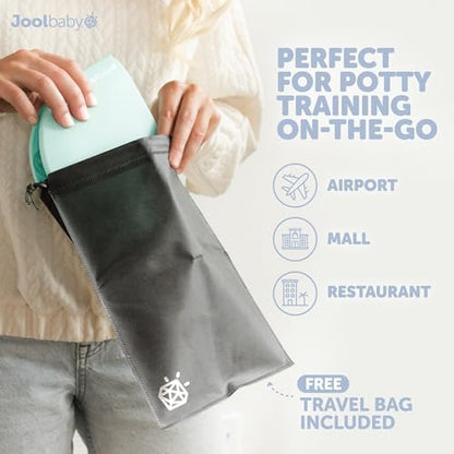 Jool Baby aqua travel potty seat showing non slip suction cups underneath