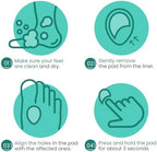 Welnove callus pads showing the thick cushioning material and adhesive