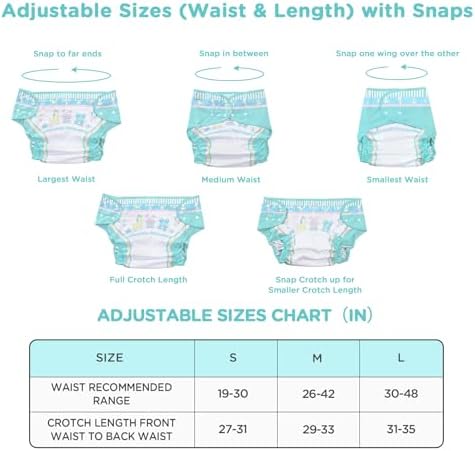 Adjustable snap details on reusable cloth diaper cover