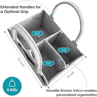 Cute Castle portable nursery storage bin with handles