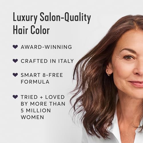 Ammonia free and PPD free hair color kit packaging detail showcasing natural ingredients