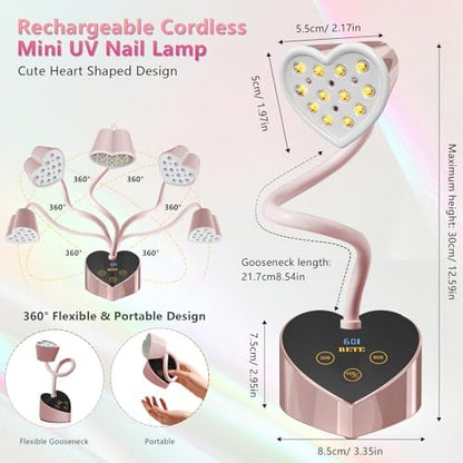 BETE compact nail dryer folded down demonstrating its lightweight travel ready design