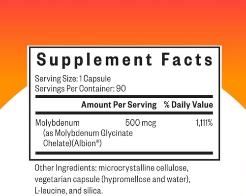 Seeking Health Molybdenum 90 count capsule bottle close up