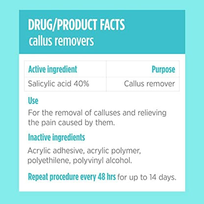 Comfort Zone medicated foot patches for callus removal and friction relief
