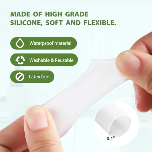 Trimmed silicone toe sleeve demonstrating custom fit capability