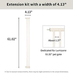 Lumizone durable pet gate extension kit showing narrow escape proof bar spacing