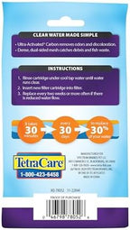 Tetra whisper filter cartridges back label details
