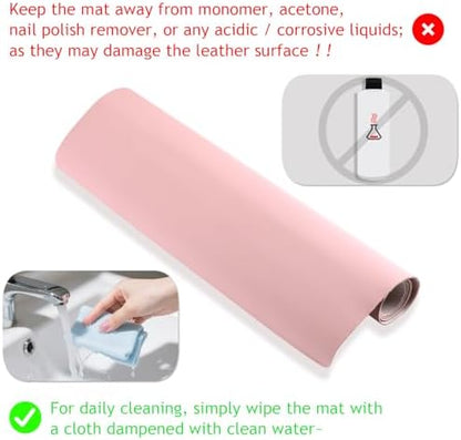 Furtherpretty nail mat folded for travel and storage