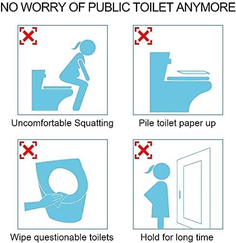Toddler potty training session using an extra large protective plastic sheet cover over a public toilet