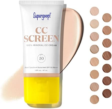 Supergoop CC Screen SPF 50 front view tube container