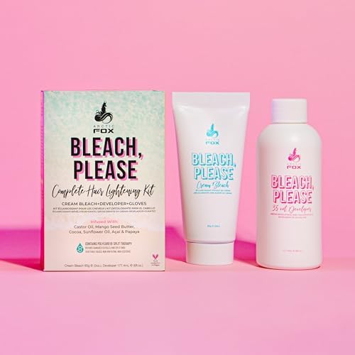 Arctic Fox Bleach Please packaging side showing acai and cocoa ingredients