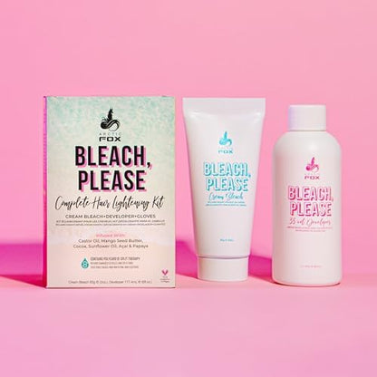 Arctic Fox Bleach Please packaging side showing acai and cocoa ingredients