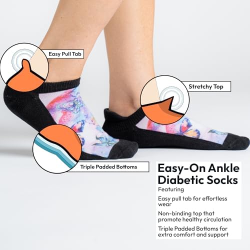 Triple padded cushioning on the sole of Viasox low cut socks.