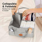 KeaBabies diaper caddy used as a car travel organizer