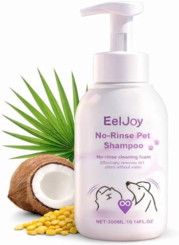 Waterless dry shampoo spray for pets itchy skin relief with coconut oil