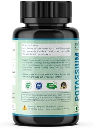 Full product packaging view of Saikou Herbs crystalline potassium citrate kidney support supplement.