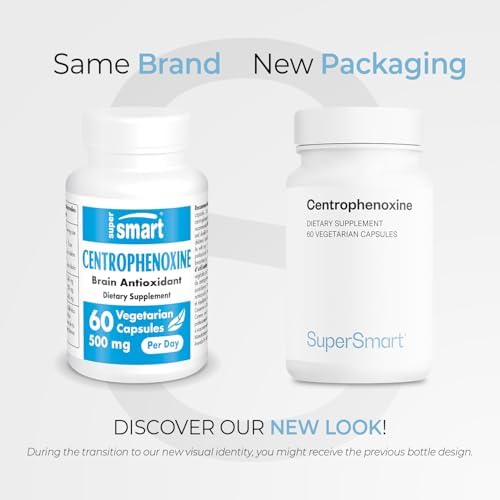 Supersmart Centrophenoxine 60 vegetarian capsules supplement facts label detail