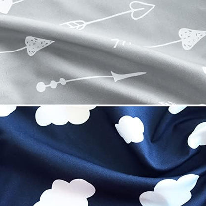 Four pack bundle arrangement of the breathable gender neutral nursery changing pad covers.