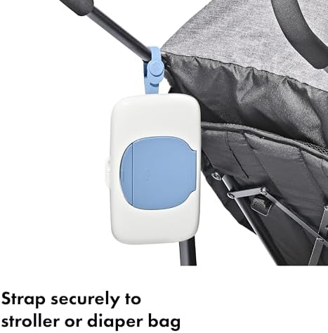 Close up of OXO Tot wipes case silicone strap detail