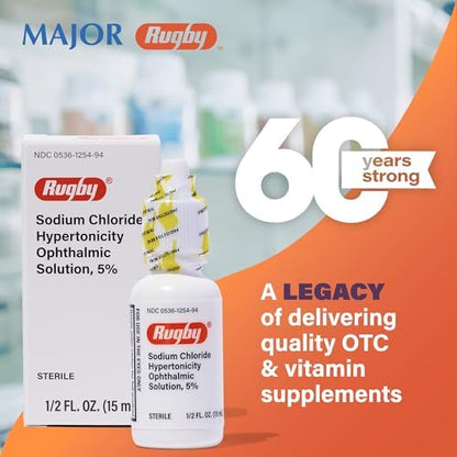 Imported Rugby Laboratories eye care product showing directions for use