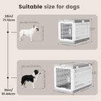 Gardner Pet portable pet carrier showing the curved safe corners and premium grey and white finish.
