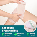 AZEN breathable cotton spandex bandage wrap for knee and ankle injury recovery.