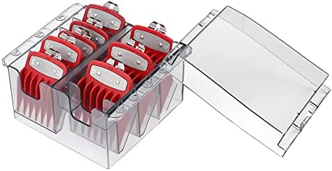 ERYUE hair clipper guide comb holder rack filled with multi colored trimmer guards
